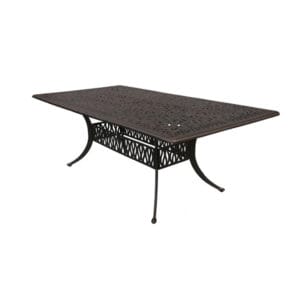 Amalfi 42" x 84" Rectangle Dining Table with Hand Painted Cast Aluminum Frame - Life Outside