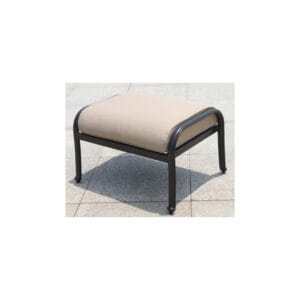 Amalfi Aluminum Ottoman with Sunbrella Fabric Cushion - Life Outside