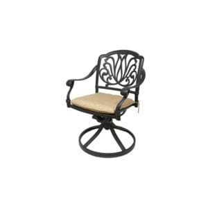 Amalfi Swivel Rocker with Hand Painted Cast Aluminum Frame and Sunbrella Fabric Cushion - Life Outside