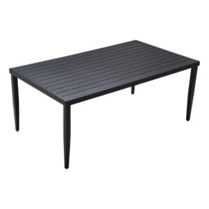 Bellmore 40“ x 70” Rectangle Dining Table with Aluminum Frame and Tapered Post Legs