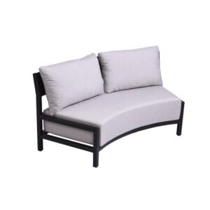 Bellmore Outdoor Cuddle Loveseat, Aluminum Frame with Sunbrella Cushion - Life Outside