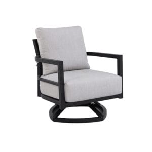 Bellmore Swivel Rock Armchair with Aluminum Frame and Sunbrella Fabric Cushion - Life Outside