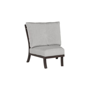 Bloomington Collection Bloomington Armless Curved Sectional Sofa Middle Seat, Aluminum Frame with Sunbrella Cushion - Life Outside