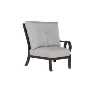 Bloomington Collection Bloomington Curved Sectional Left Arm One-seat Sofa, Hand Painted Cast Aluminum Frame with Sunbrella Cushion - Life Outside