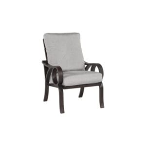 Bloomington Collection Bloomington Sunbrella Fabric Cushioned Dining Chair with Aluminum Frame - Life Outside