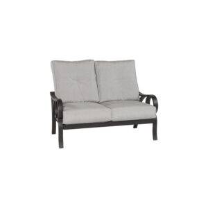 Bloomington Collection Bloomington Loveseat Sofa with Aluminum Frame and Sunbrella Fabric Cushion - Life Outside