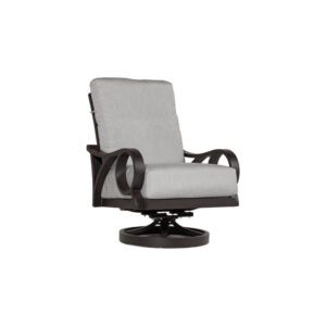 Bloomington Collection Bloomington Swivel Rock Club Chair wtih Aluminum Frame and Sunbrella Fabric Cushion - Life Outside