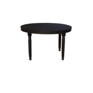 Cambridge 48 inch Round Dining Table featuring Ring-Turned Post Leg Accents, Non-rust Aluminum Frame - Life Outside