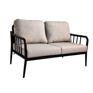 Charlotte 2-person Sofa with Aluminum Frame and Sunbrella Fabric Cushions - Life Outside
