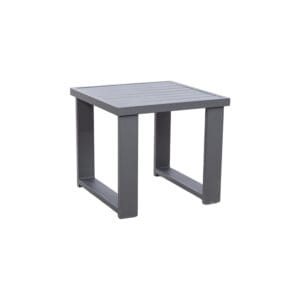Clark Collection Clark 23 inch Square Side Table with Aluminum Frame - Life Outside