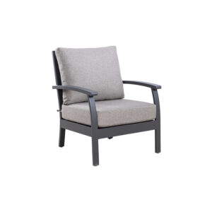 Clark Collection Clark Club Arm Chair with Aluminum Frame and Sunbrella Fabric Cushion - Life Outside