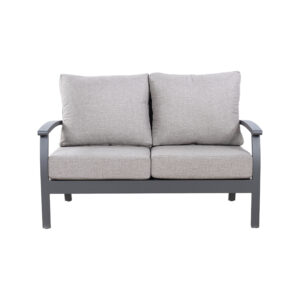 Clark Collection Clark Aluminum Loveseat with Sunbrella Fabric Cushion