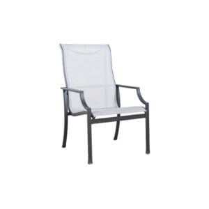 Fiona Collection Fiona Highback Dining Chair with Phifer Sling Accents and Aluminum Frame - Life Outside