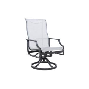 Fiona Collection Fiona Highback Swivel Rocker with Phifer Sling Accents and Aluminum Frame - Life Outside