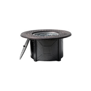 Hamilton Collection Cast Aluminum Hamilton 48 inch Round Fire Pit Table with 55,000 BTU Stainless Steel Burner - Life Outside