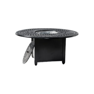 Hamilton Collection Cast Aluminum Hamilton 60 inch Round Fire Pit Table with 55,000 BTU Stainless Steel Burner - Life Outside