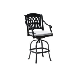Hamilton Collection Hamilton Swivel Bar Chair with Cast Alumium Frame and Sunbrella Fabric