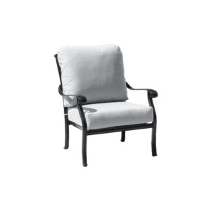 Hamilton Collection Cast Aluminum Hamilton Club Chair with Sunbrella Fabric Cushion