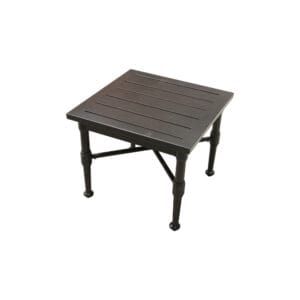 Jasper Collection Jasper 25" Square End Table featuring Sculptural Node Details, Aluminum Frame with Post Legs - Life Outside