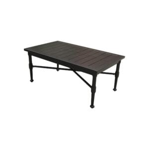 Jasper Collection Jasper 25" x 41" Rectangle Coffee Table featuring Sculptural Node Details, Aluminum Frame with Post Legs - Life Outside