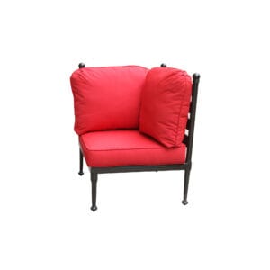 Jasper Collection Jasper Sectional Corner Seat featuring Ring-Turned Accents, Aluminum Frame and Sunbrella Fabric Cushion - Life Outside