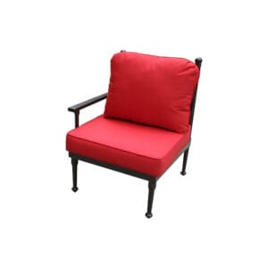 Jasper Collection Jasper Sectional Right Arm Seat featuring Ring-Turned Accents, Aluminum Frame and Sunbrella Fabric Cushion - Life Outside