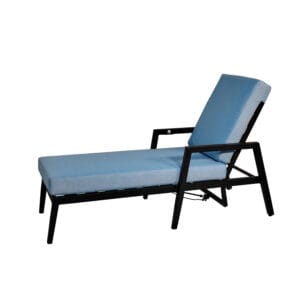 Kenzo TouchTilt Pneumatic Adjust All-weather Chaise Lounge with Aluminum Frame and Sunbrella Fabric Cushion - Life Outside