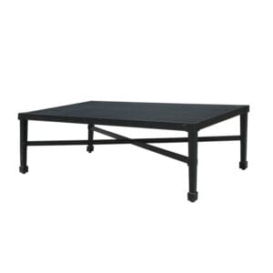 Kinston Collection Kinston 26" x 48" Rectangle Coffee Table featuring Sculptural Node Details, Aluminum Frame with Post Legs - Life Outside