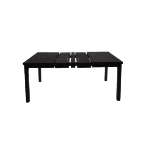 San Tropez 41" x 70" to 97" Extendable Rectangle Dining Table, Aluminum Frame with Post Legs - Life Outside