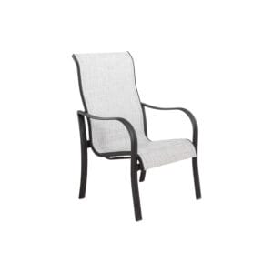 San Tropez Highback Dining Chair with Phifer Sling Accents and Aluminum Frame - Life Outside